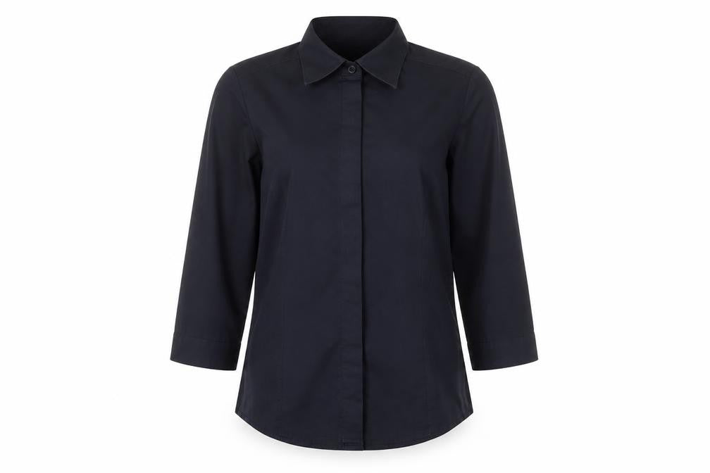Russell Collection Women's Black Button-Up Shirt XS