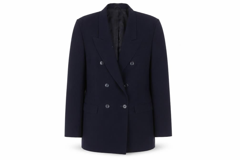 St Michael Women's Blue Blazer Size 12 Double-Breasted