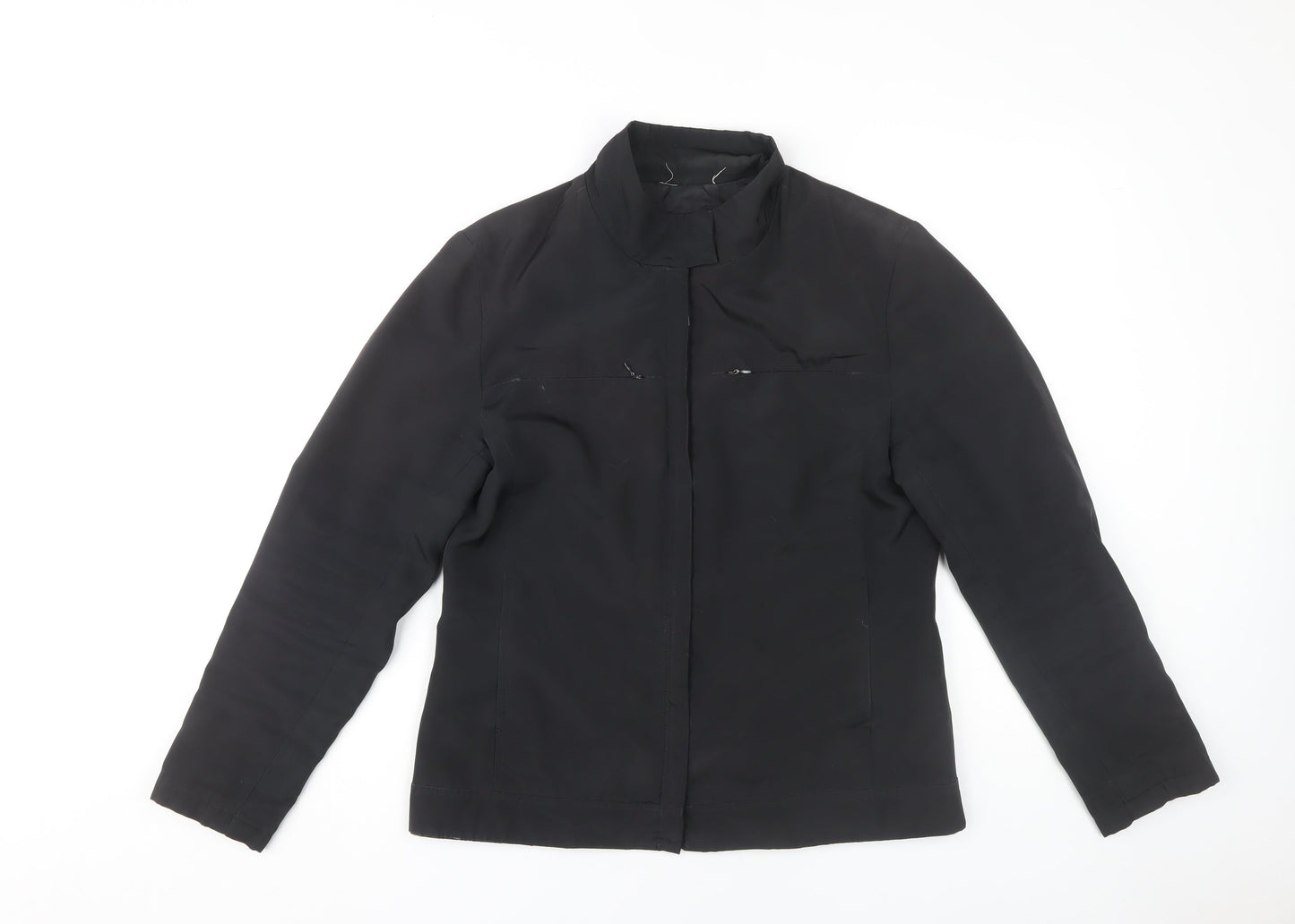 Next Women's Black Jacket Size 12 Regular Zip Casual