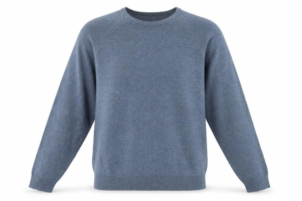 BHS Men's XL Blue Crew Neck Pullover Knit Jumper