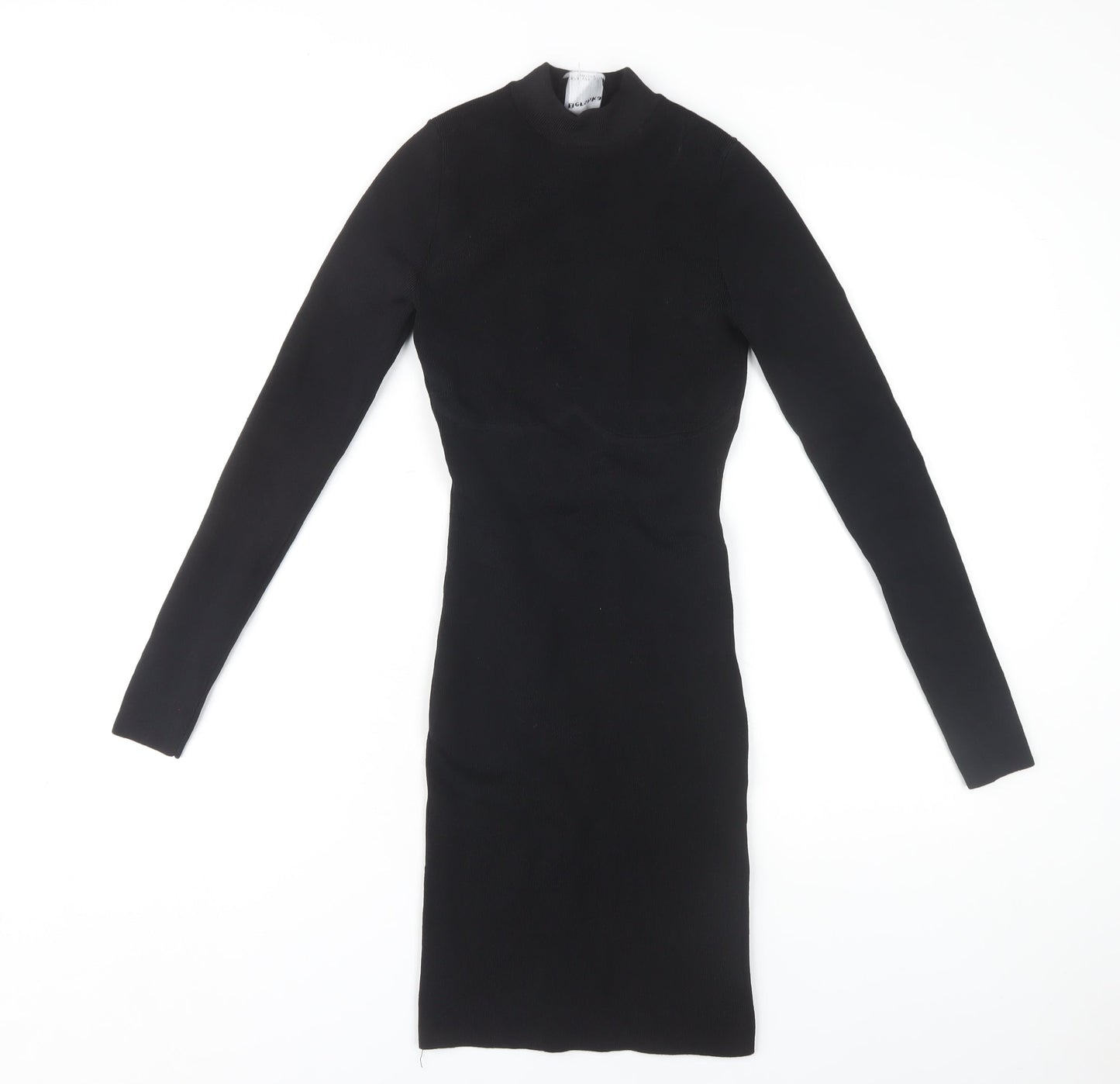 Bershka Women's Black Dress S - Rhinestone Party Wear