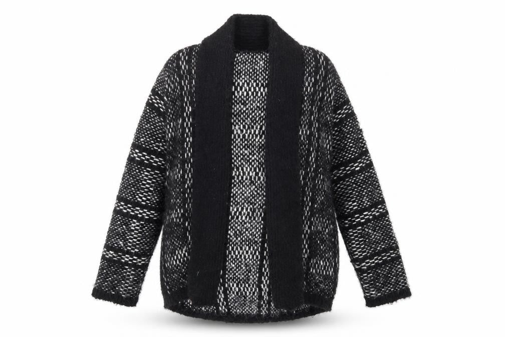 Marks & Spencer Women's Black Open Front Cardigan, Size 14