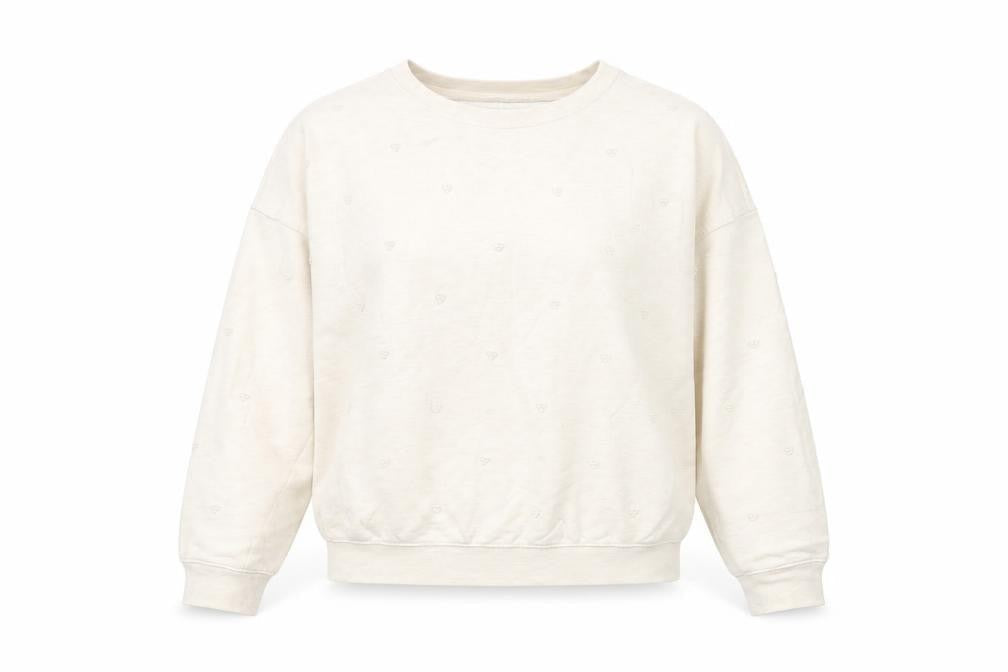 NEXT Women's Beige Embroidered Sweatshirt, Size M
