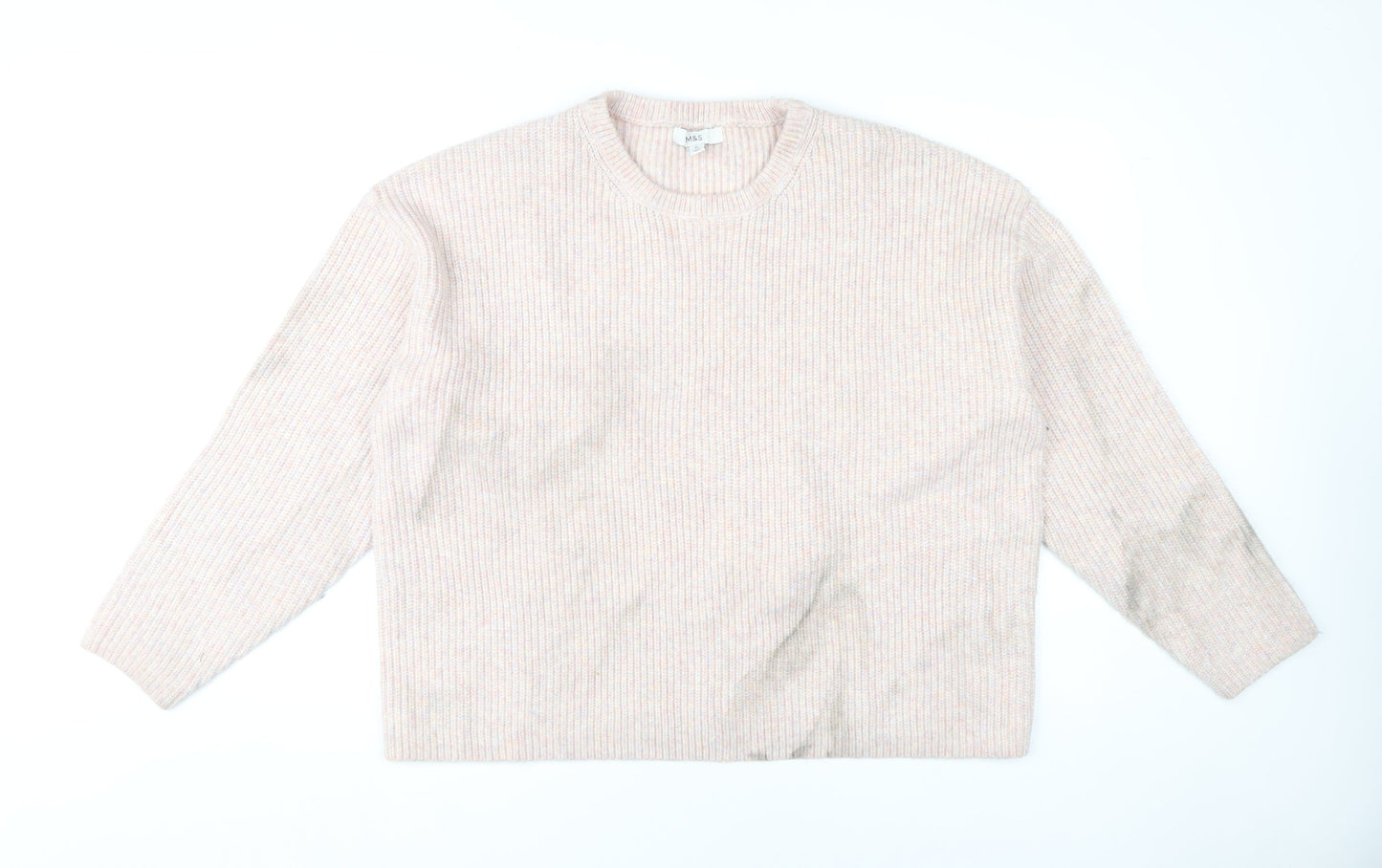 Marks and Spencer Women’s Pink Crew Neck Jumper XL