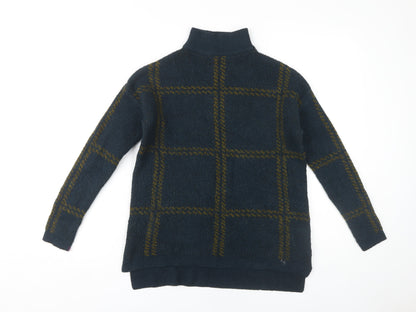 Next Women's Blue Check Pullover Jumper Size 8