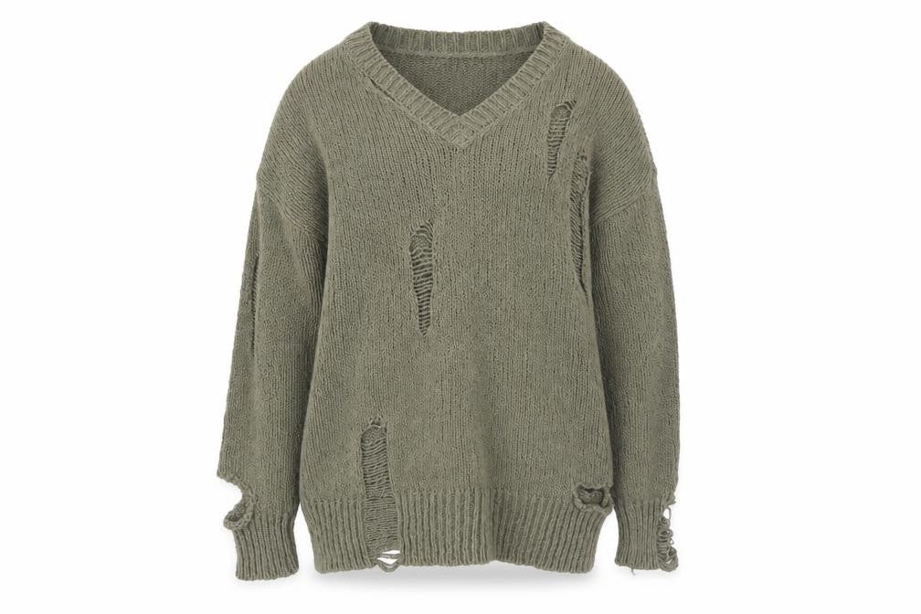 Zara Women's Green V-Neck Pullover Jumper M