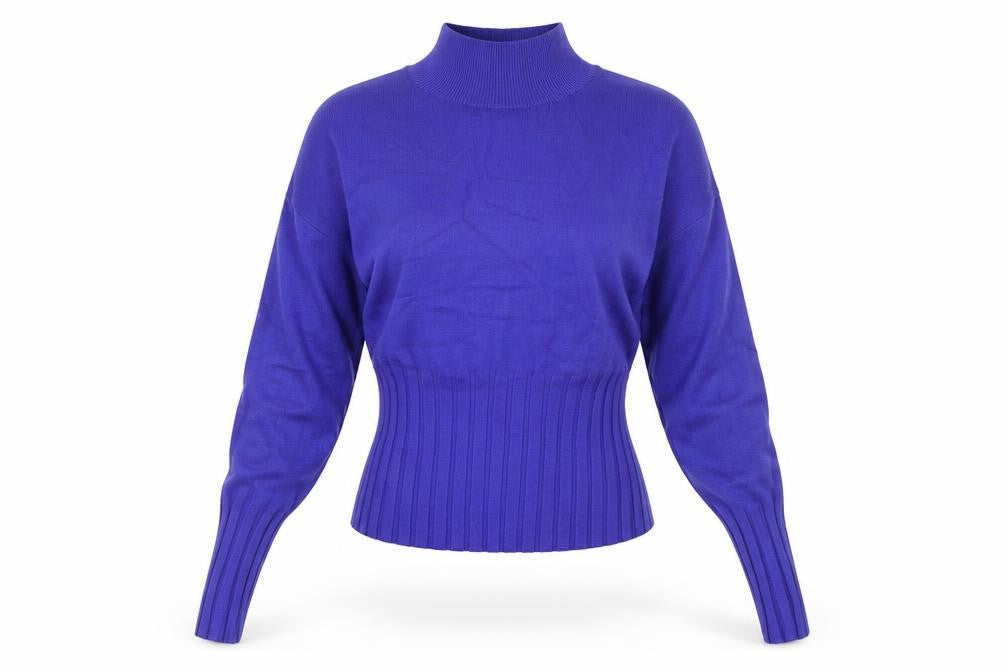 Marks & Spencer Women's Purple Mock Neck Jumper Size 10
