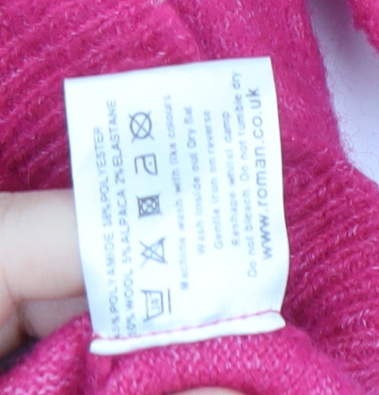 Roman Women's Pink Knit Pullover Jumper - Size S