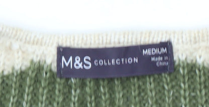 Marks & Spencer Women's Multicoloured V-Neck Jumper M