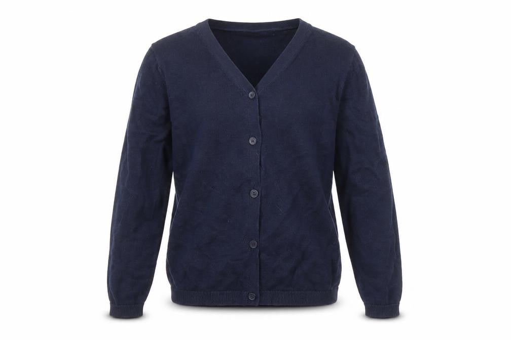 Mango Boys Blue Cardigan - Size 10 Years, V-Neck, Cotton