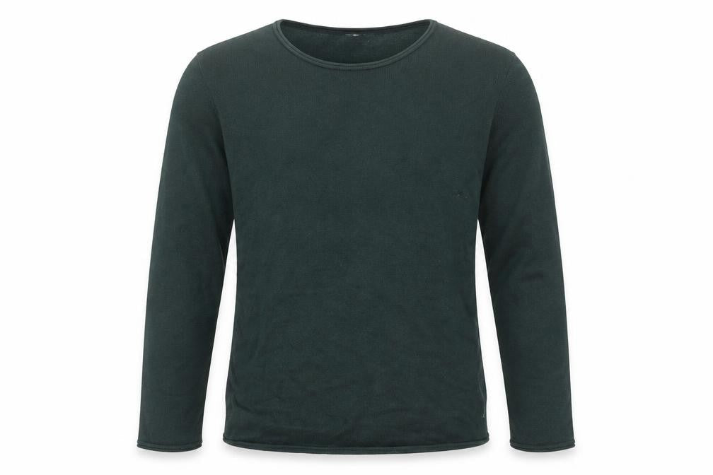 NNO7 Men's Green Crew Neck Pullover Jumper - L
