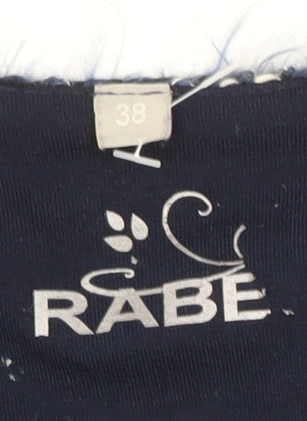 Rabe Women's Blue Cardigan, Size 10, Full Zip