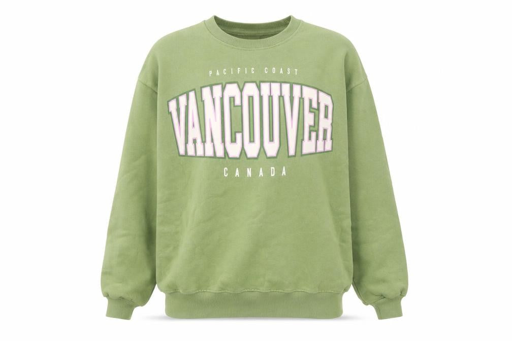 Pull & Bear Unisex Green Logo Pullover Sweatshirt XS