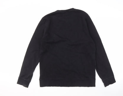 H&M Womens Black Crew Neck Pullover Sweatshirt M