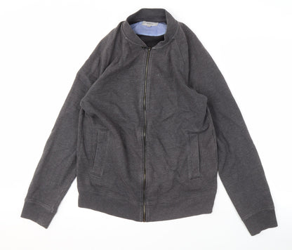 Additional front view of Marks & Spencer Men's Grey Jacket M - Casual Full Zip