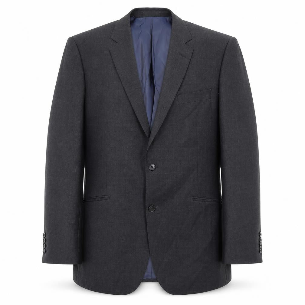Samuel Windsor Men's Grey Wool Blazer, Size 42, Regular Fit