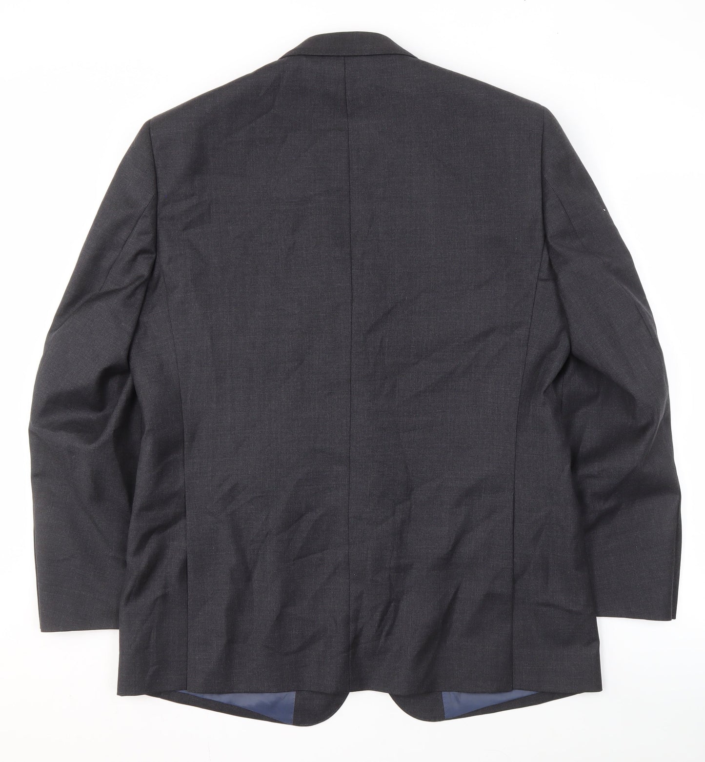 Samuel Windsor Men's Grey Wool Blazer, Size 42, Regular Fit