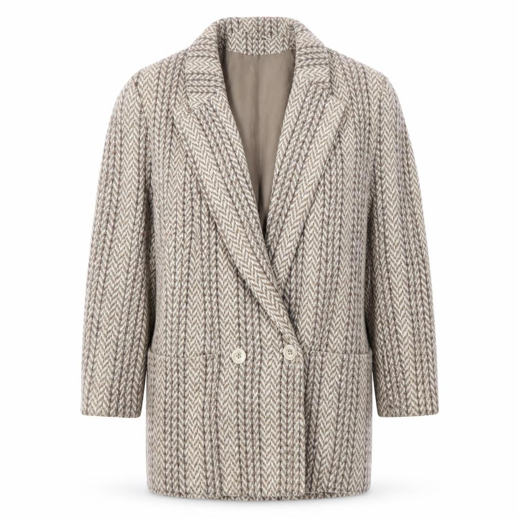 BHS Women’s Brown Herringbone Blazer, Size 12