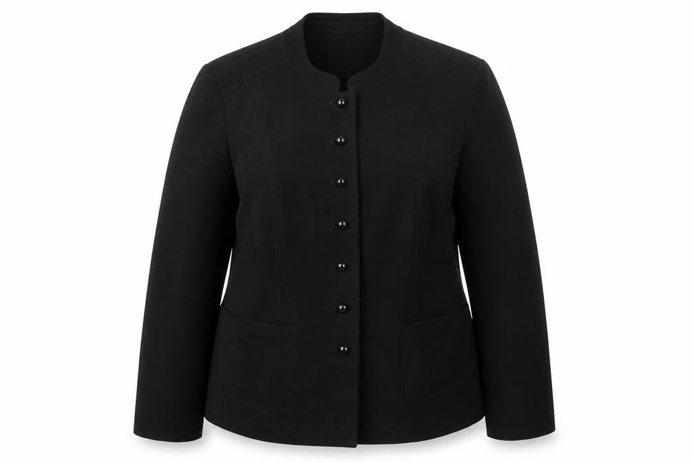 EWM Women's Black Blazer Size 16 Eight-Button