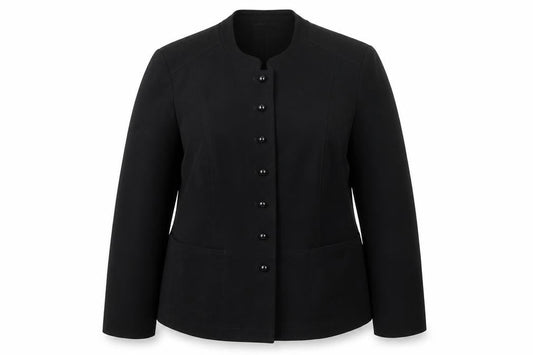 EWM Women's Black Blazer Size 16 Eight-Button