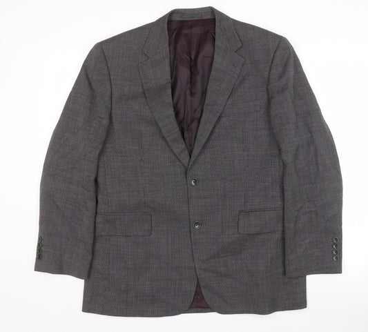 Chester Barrie Men's Grey Wool Blazer, 40S