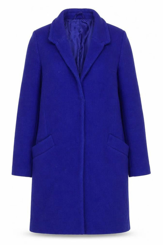 French Connection Women's Blue Wool Coat Size 6