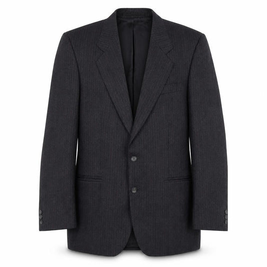 The Label Men's Grey Wool Blazer Jacket 40 Long Formal