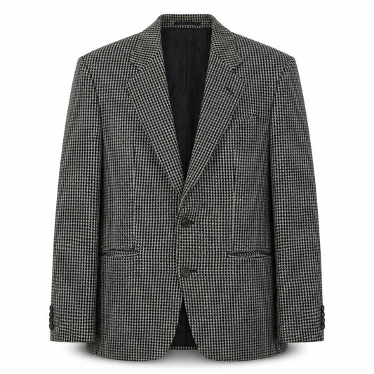 St Michael Men's Grey 36R Check Wool Blazer