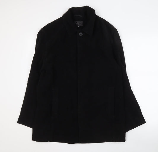 NEXT Men's Black Cotton Overcoat M - Casual Style