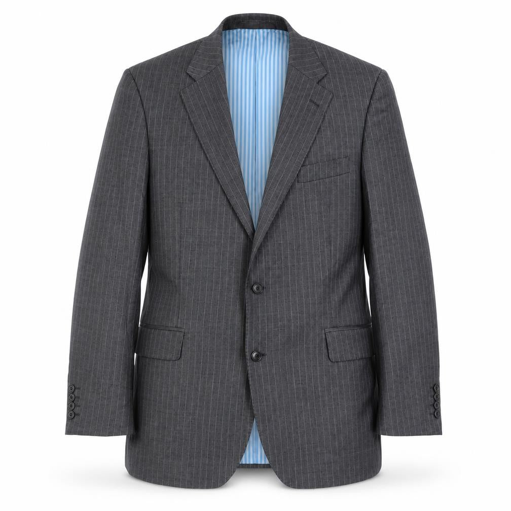 Marks & Spencer Men's Grey Striped Suit Jacket 42R