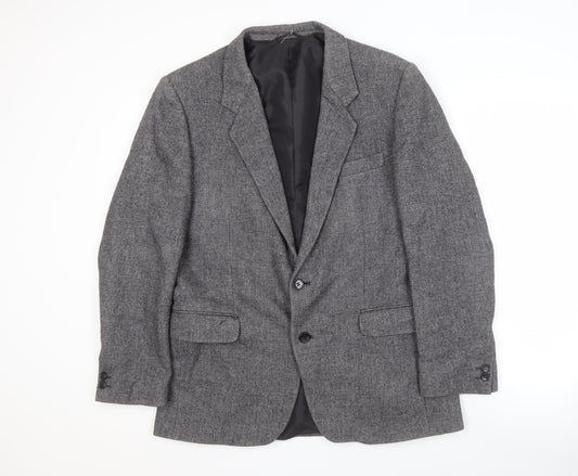 Littlewoods Grey Men's Blazer 40R Herringbone Jacket