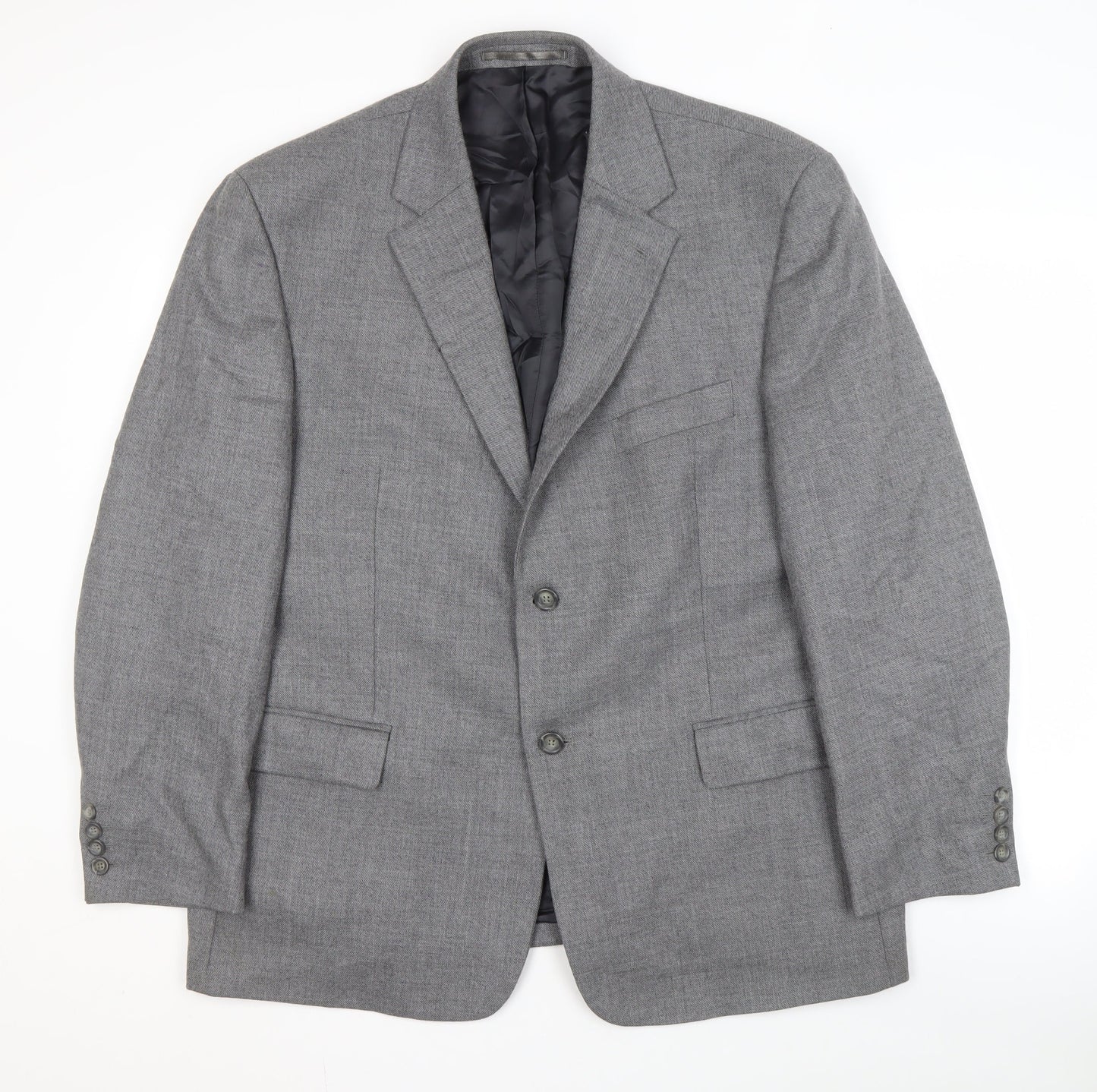 Debenhams Men's Grey Wool Blazer Size 44S