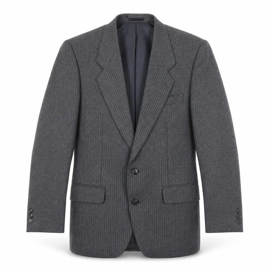 C&A Men's Grey Striped Blazer, Size 38S Formal Jacket