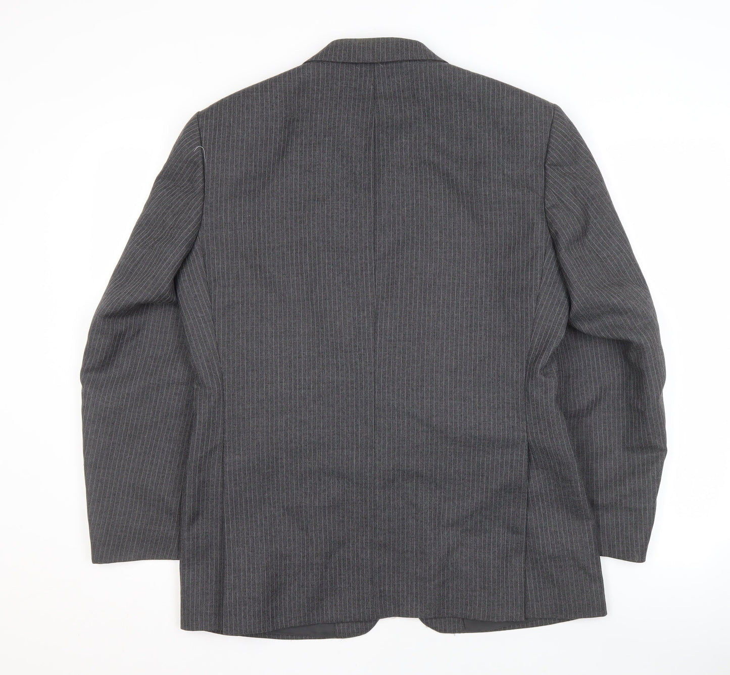 C&A Men's Grey Striped Blazer, Size 38S Formal Jacket