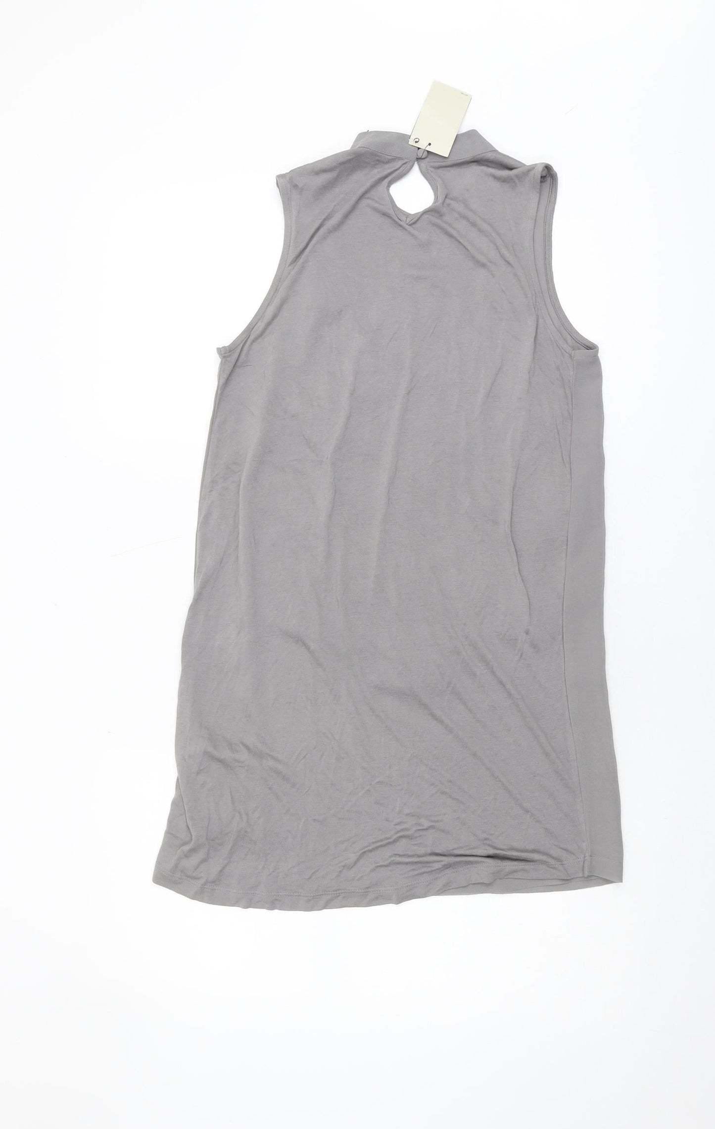 Next Women's Grey Sleeveless High Neck Top UK 8
