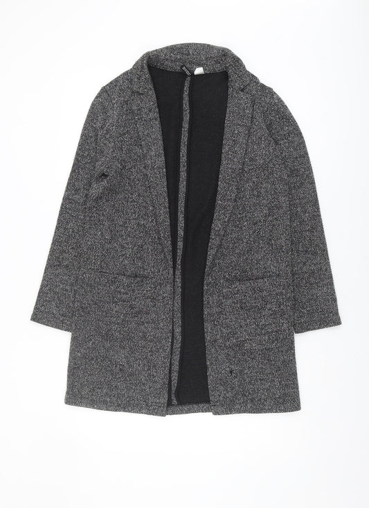 H&M Women's Black Long Sleeve Open Front Cardigan Size 8