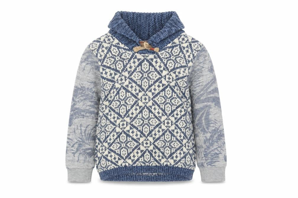 Scotch Shrunk Boys Blue Geometric Pullover Jumper 6 Years