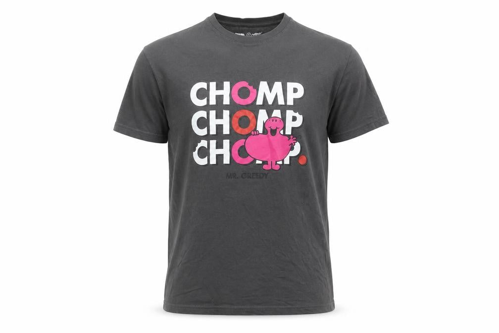 Comic Relief Grey Mr. Greedy T-Shirt XS Men Graphic