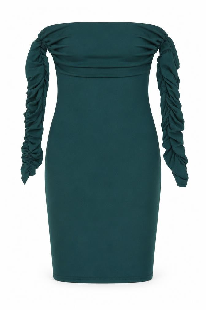 PRETTYLITTLETHING Women's Green Bodycon Dress Size 12