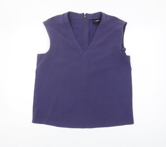 ASOS Petite Women's Purple V-Neck Blouse Size 14