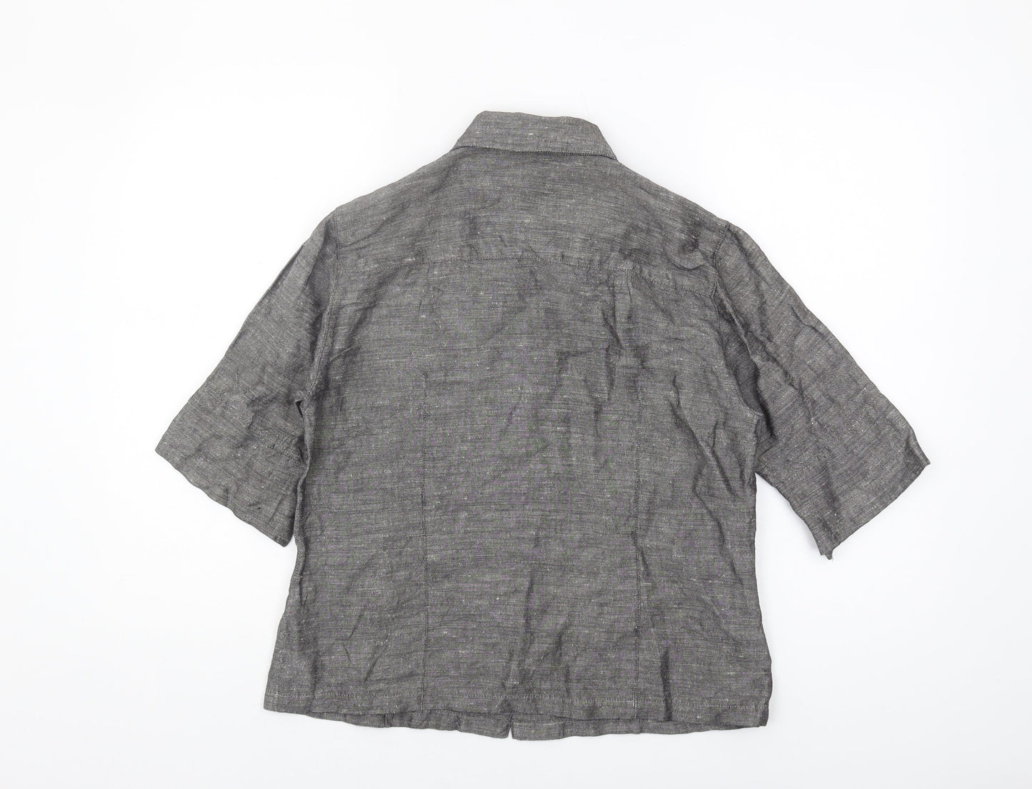 Viyella Women's Grey Button-Up Shirt UK 12