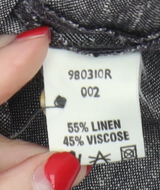 Viyella Women's Grey Button-Up Shirt UK 12