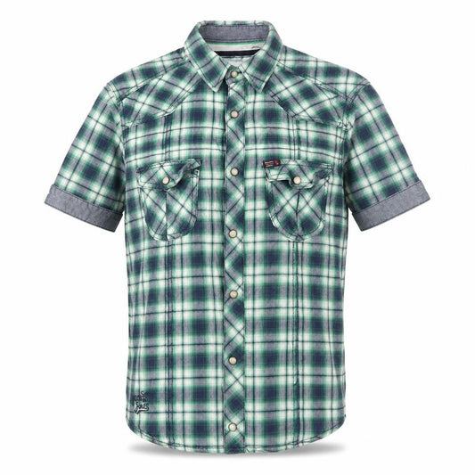 Jack & Jones Men's Green Plaid Short Sleeve Shirt S