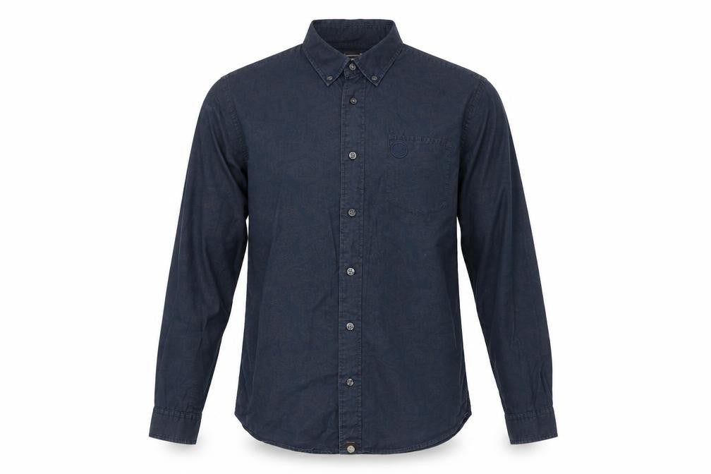 Per Gots Men's Blue Paisley Shirt, S, Button-Up