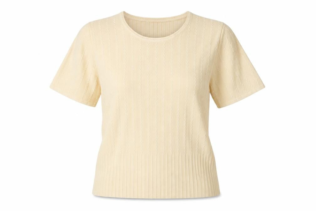 Eastex Women's Beige Crew Neck Jumper Size M