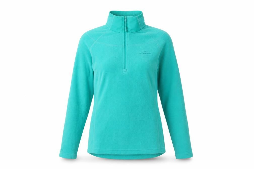 Kathmandu Women's Green Fleece Zip Pullover Sweatshirt UK 6