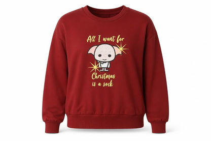 Harry Womens Potter Red Christmas Sweatshirt Small