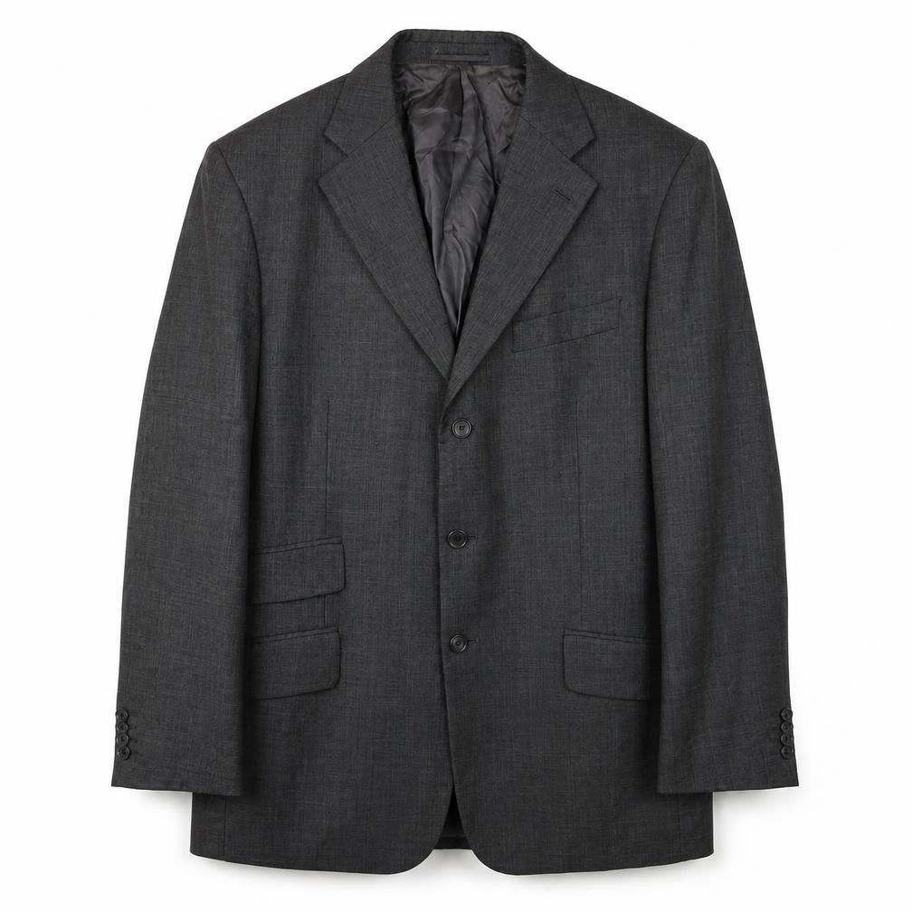 T.M. Lewin Men's Grey Plaid Suit Jacket Size 41R