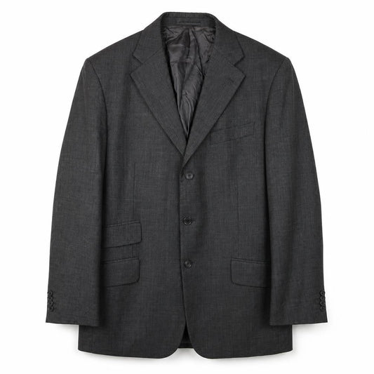 T.M. Lewin Men's Grey Plaid Suit Jacket Size 41R