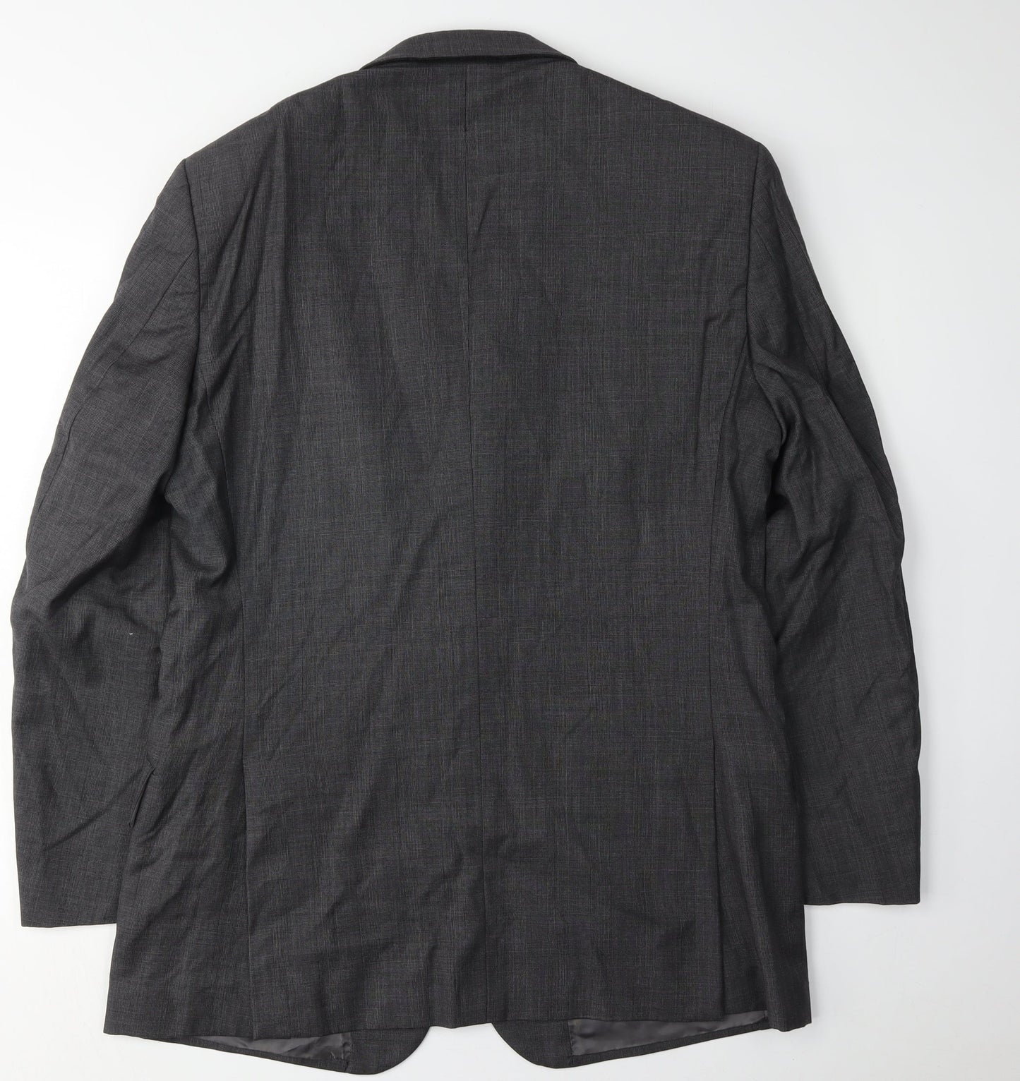 T.M. Lewin Men's Grey Plaid Suit Jacket Size 41R